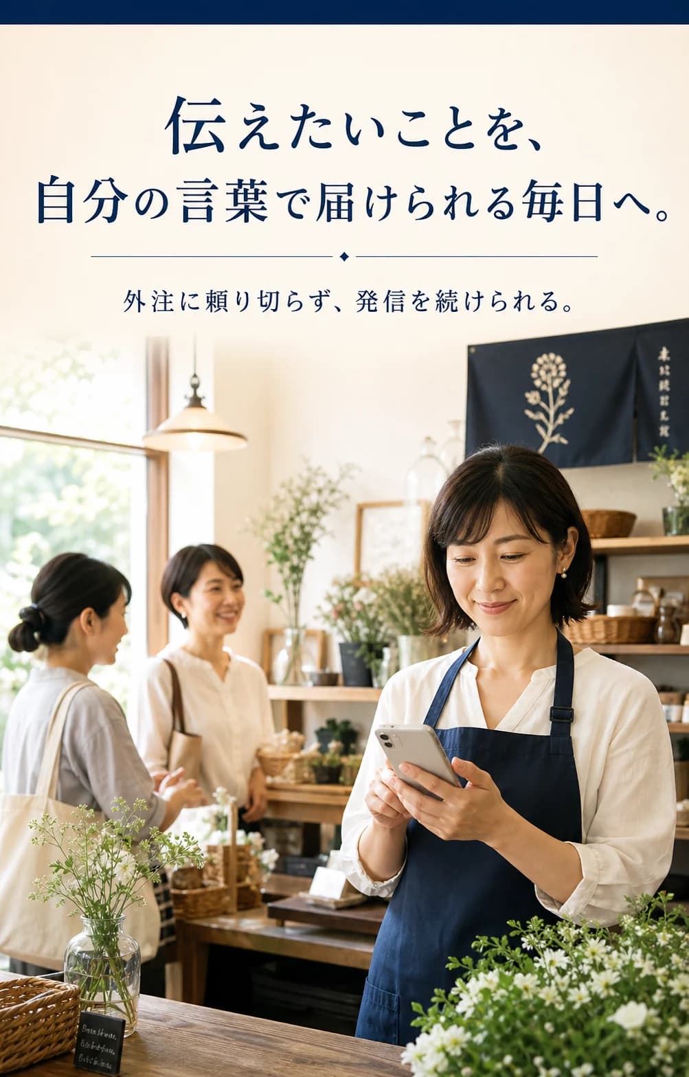 自分の言葉で発信を続けられる未来を示す案内