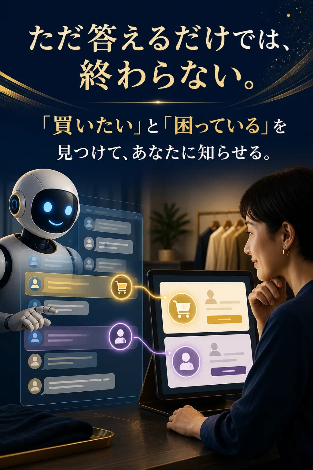 買いたいお客様と困っているお客様を見つけるAI接客