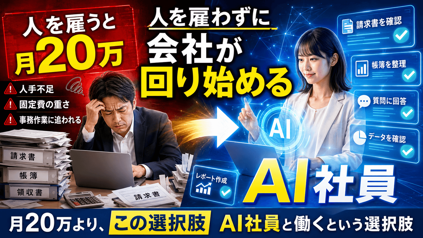 税理士のAI導入事例：月20万を月0円にした